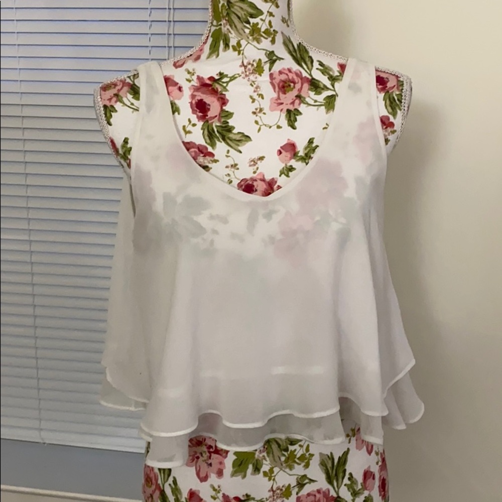 Flowy White Top